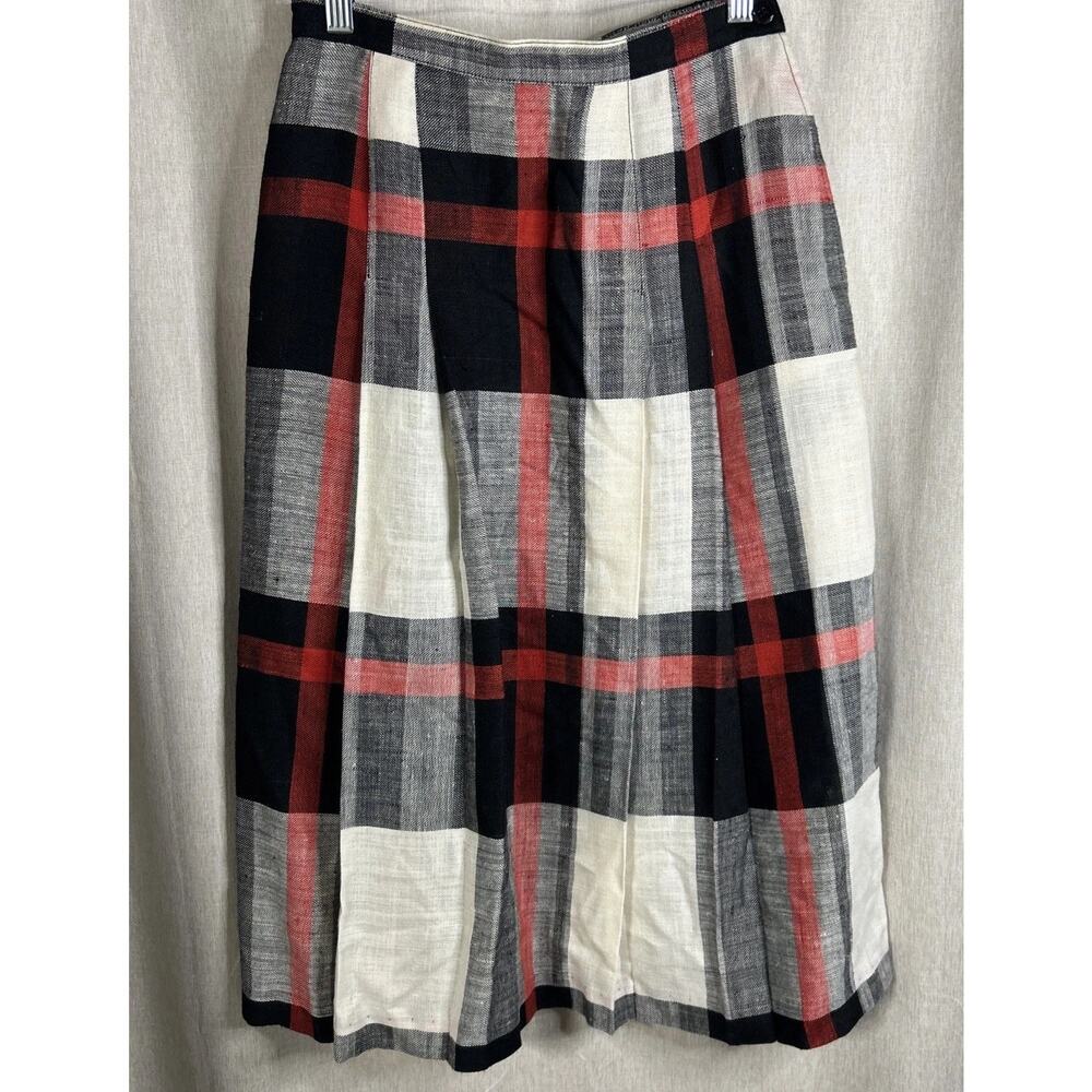 VTG Haberdashery Collection by Personal Size 8 Skirt w/Pockets - Black/Ivory/Red